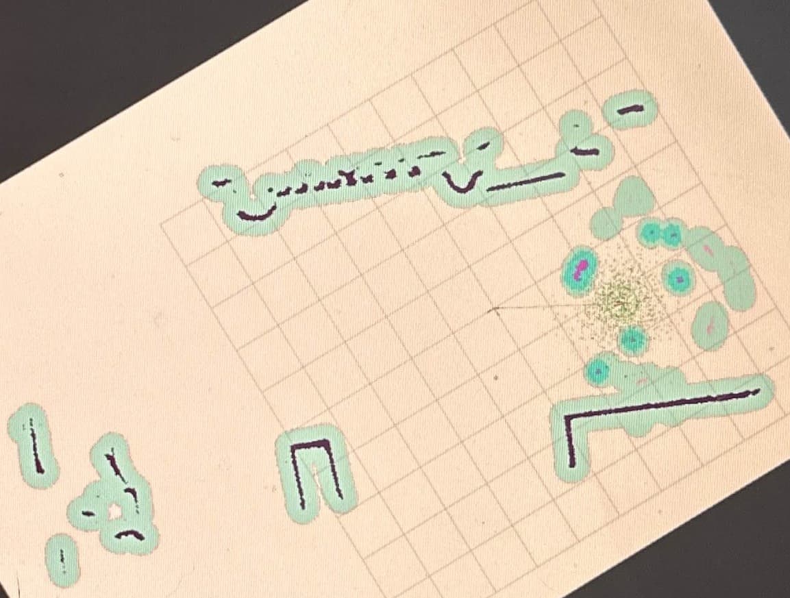 Map example reproduced as Figure 4.1 in the leaf collection robot report